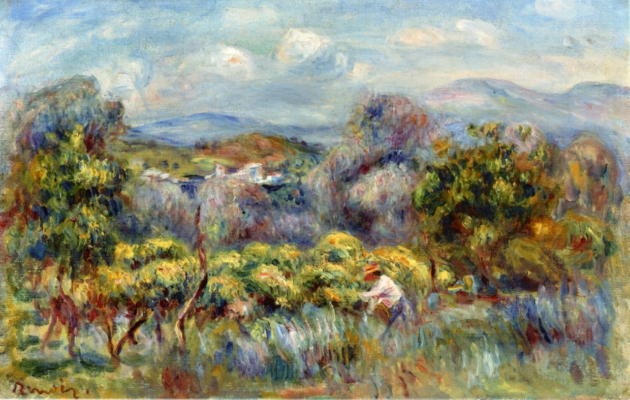 Orange Trees - Pierre-Auguste Renoir painting on canvas